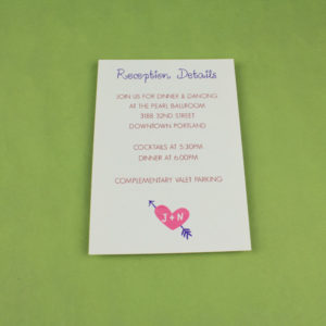 Spring Wedding Reception Card Template with Heart Tree