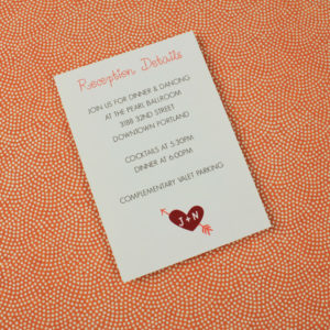 Fall Wedding Reception Card Template with Heart Tree