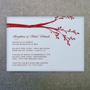 Reception Card Template - Branch Design