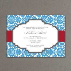 Invitation Template -  Rococo with Ribbon Detail