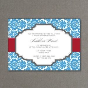 Invitation Template -  Rococo with Ribbon Detail