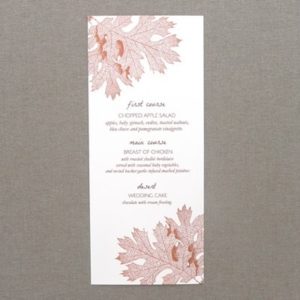 Menu Template - Fall Leaves