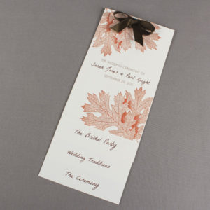 Fall Wedding Program Template - Layered Style