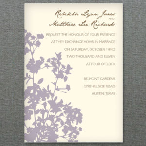 Invitation Template - Silhouette Weeds