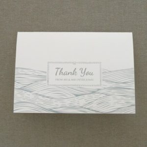 Thank You Card Template - Beach Waves & Rope