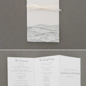 Wedding Program Template - Beach Waves Design