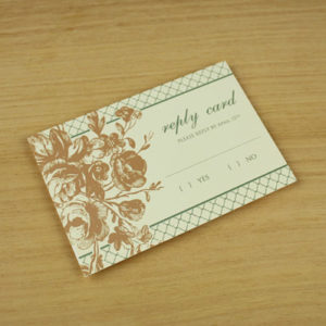 RSVP Template: Vintage Floral & Clover