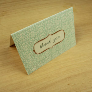 Thank You Card Template: Vintage Clover & Frame Design