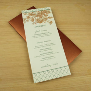 Menu Template: Vintage Floral with Clover