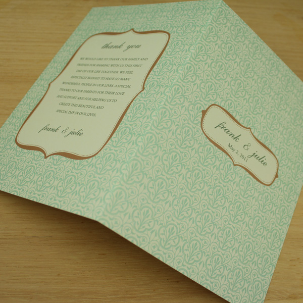 Program Template Vintage Clover Pattern With Frame Download Print