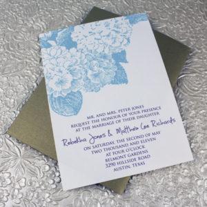 Invitation Template: Hydrangea Flower