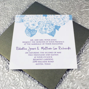 Hydrangea Square Invitation Template