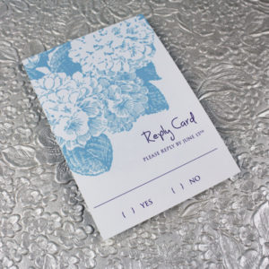 RSVP Card Template - Hydrangea Flower