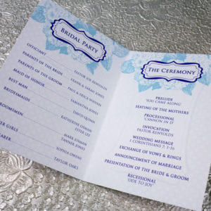 Hydrangea 4-Page Booklet Wedding Program Template