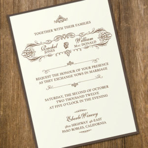 Invitation Template with Vintage Typography