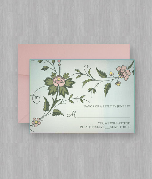 Watercolor Flowers RSVP Template