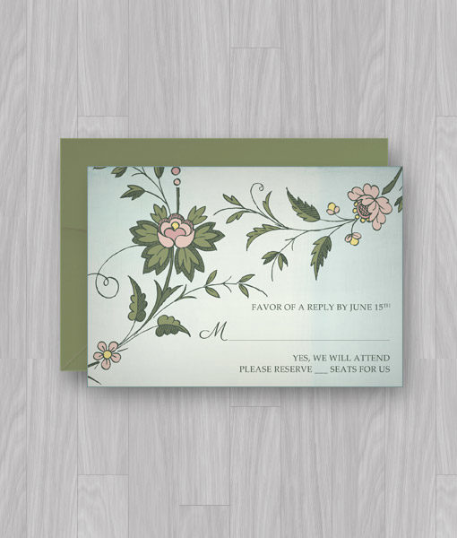 Watercolor Flowers RSVP Template