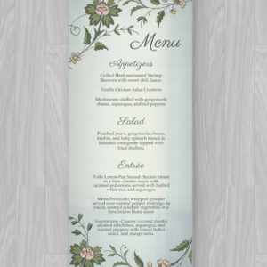 Watercolor Flowers Menu Template