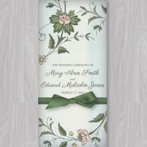 Watercolor Flowers Tri-Fold Program Template