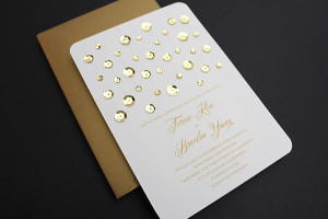 DIY glam gold wedding invitation | Download & Print