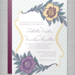 Lace Flowers Invitation Template