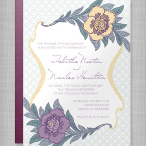 Lace Flowers Invitation Template