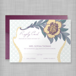 Lace Flowers RSVP Card Template
