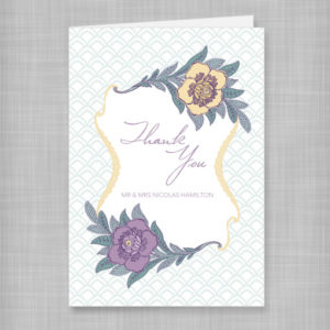 Lace Flowers Thank You Card Template
