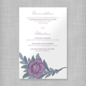 Lace Flowers Enclosure Card Template