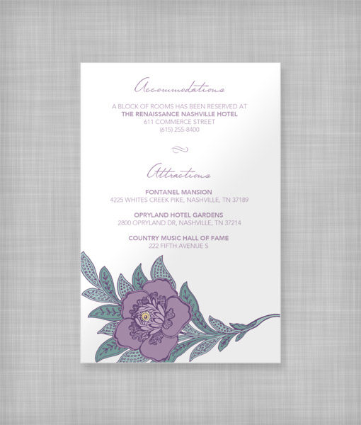 Lace Flowers Enclosure Card Template Download & Print