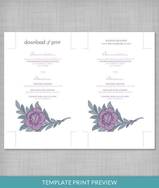 Lace Flowers Enclosure Card Template Download & Print