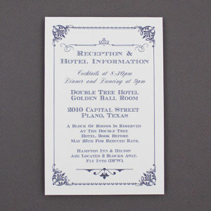 Ornate Vintage Wedding Enclosure Card | Download & Print