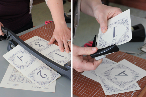 Diy Tutorial Elegant Frame Table Numbers, How To Cut Rounded Corners Paper