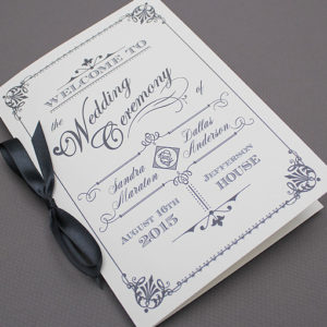 Ornate Vintage Wedding Ceremony Program template | Download & Print
