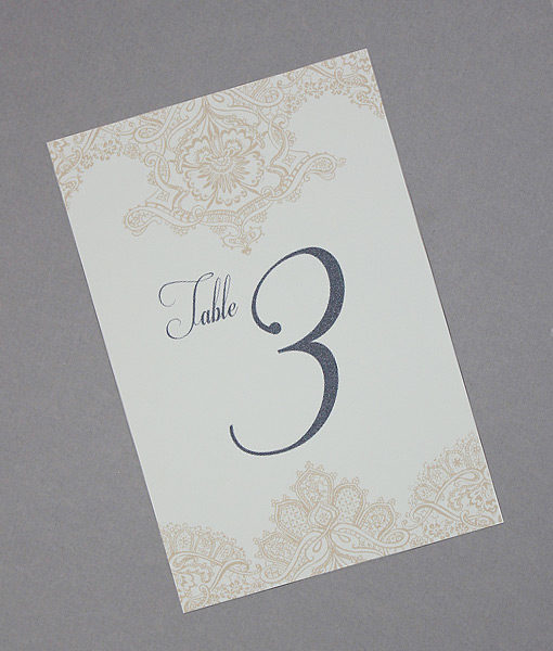 Pearls Lace Table Number Template Download Print