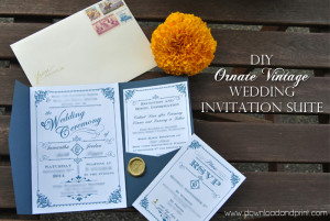 diy ornate vintage wedding suite from Download & Print