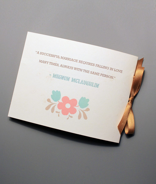 Folksy Love Birds Wedding Program Booklet Download Print