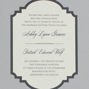 DIY die cut wedding invitation from Download & Print