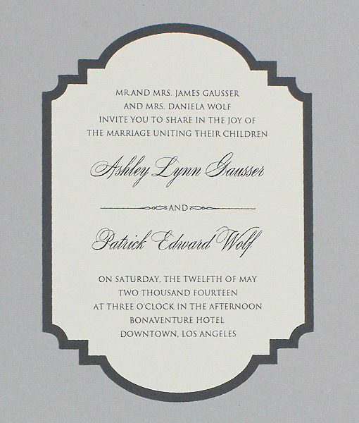 Classic Die Cut Wedding Invitation Download Print
