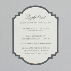 DIY die cut wedding rsvp card from Download & Print