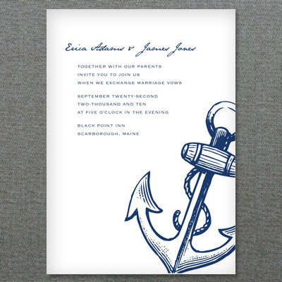 printable anchor wedding invitation from Download & Print