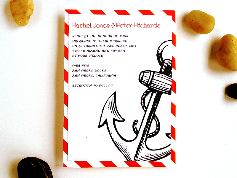 classic nautical wedding invitation template form Download & Print