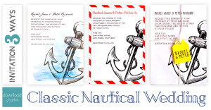 diy nautical wedding invitation from Download & Print