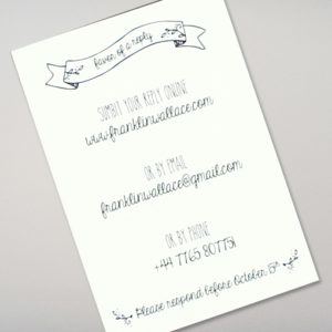 Doodle love wedding RSVP card template from Download & Print