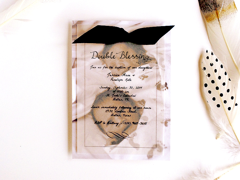 Elegant diy christening invitation from Download & Print