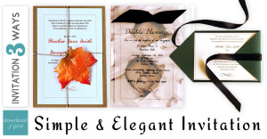 Elegant wedding invitation template from Download & Print
