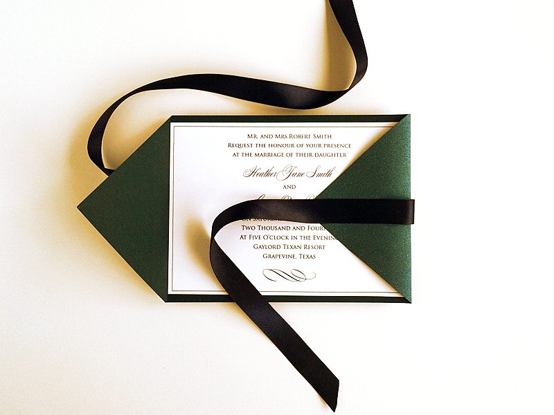elegant wedding invitation with diy pocket
