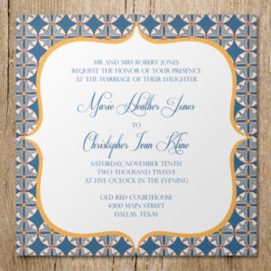 Printable Italian Mosaic Wedding Invitation Template | Download & Print