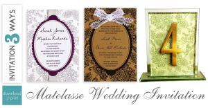 DIY Matelasse Wedding Invitaiton | Download & Print