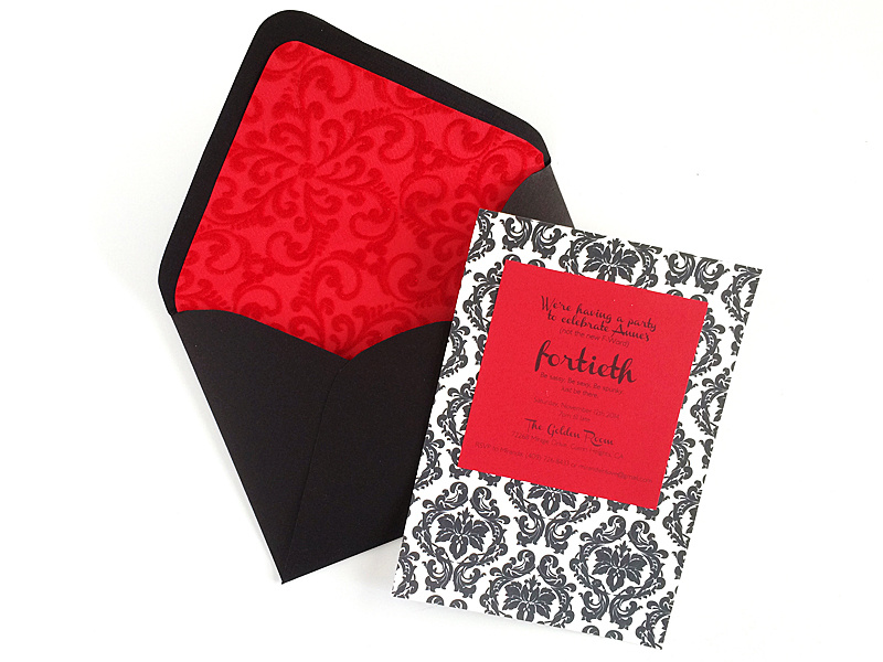 Sassy black and red invitation template | Download & Print